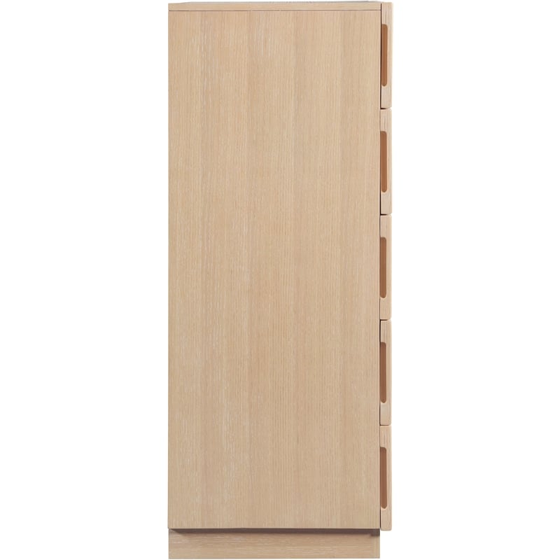 Meridian Furniture Weave Natural Oak Veneer Chest