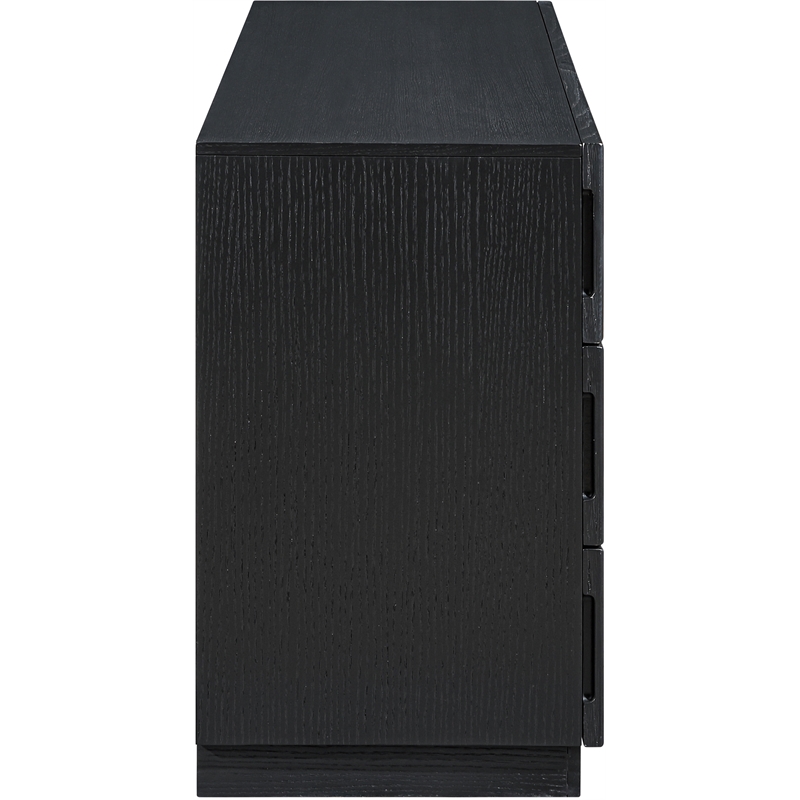 Meridian Furniture Weave Black Oak Veneer Dresser