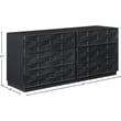 Meridian Furniture Weave Black Oak Veneer Dresser