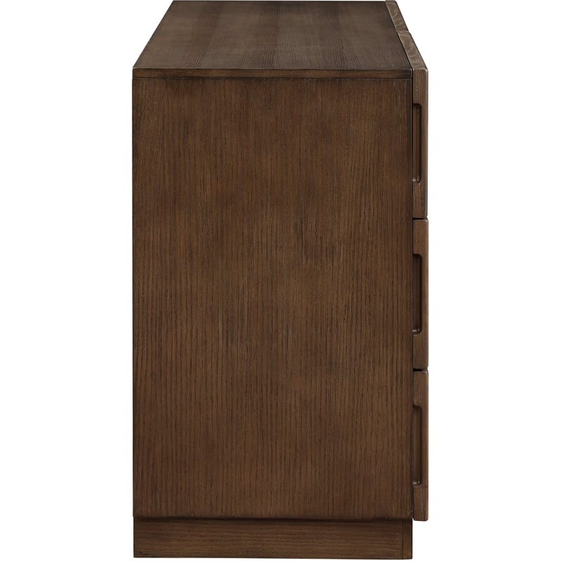 Meridian Furniture Weave Brown Oak Veneer Dresser