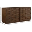 Meridian Furniture Weave Brown Oak Veneer Dresser