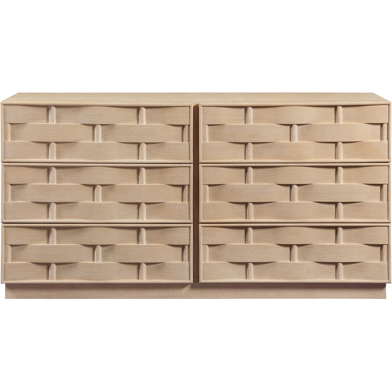 Meridian Furniture Weave Natural Oak Veneer Dresser