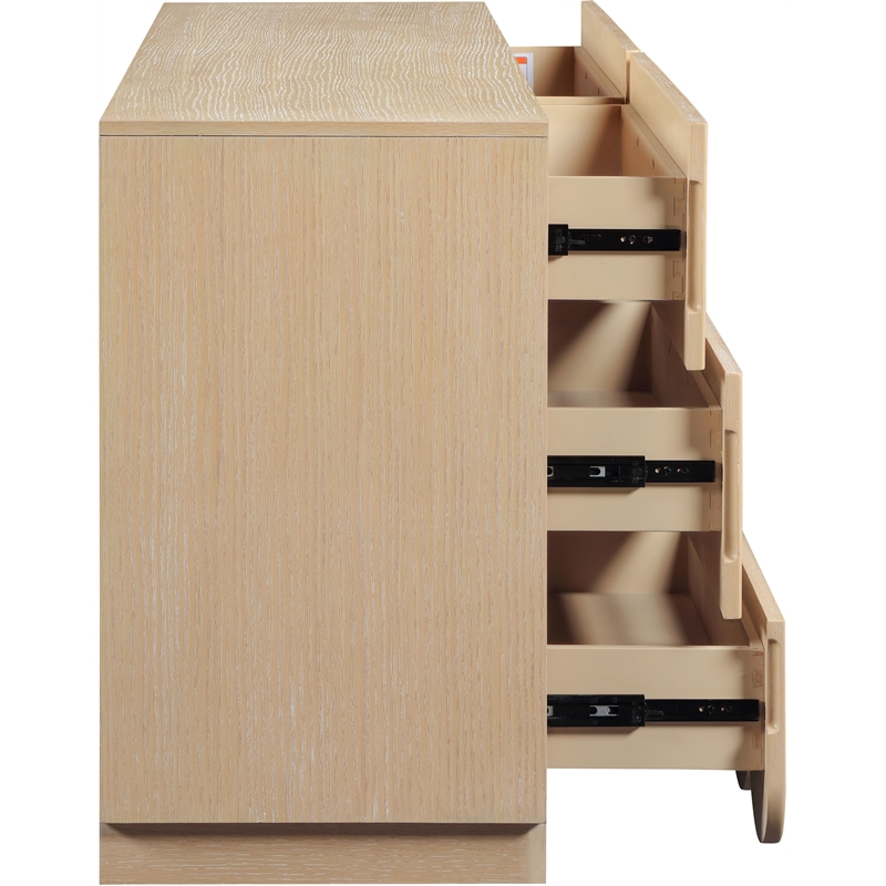 Meridian Furniture Weave Natural Oak Veneer Dresser