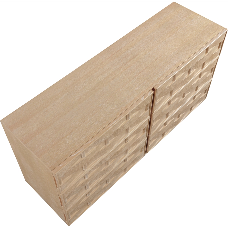 Meridian Furniture Weave Natural Oak Veneer Dresser