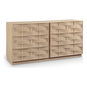 Meridian Furniture Weave Natural Oak Veneer Dresser