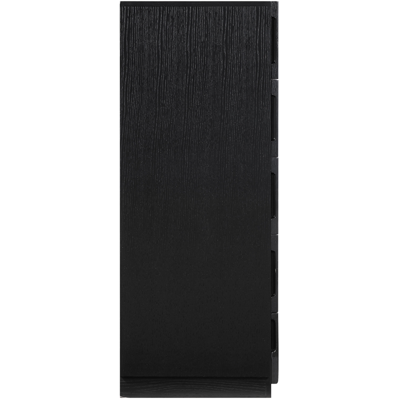 Meridian Furniture Scallop Black Oak Veneer Chest