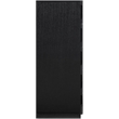 Meridian Furniture Scallop Black Oak Veneer Chest