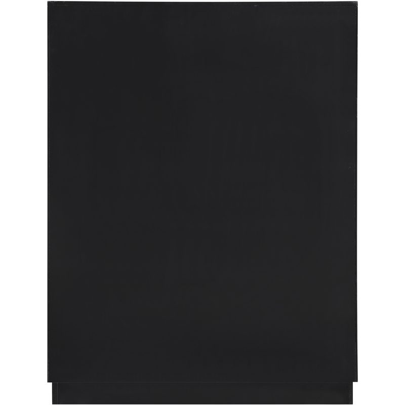 Meridian Furniture Scallop Black Oak Veneer Chest
