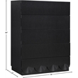 Meridian Furniture Scallop Black Oak Veneer Chest