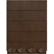 Meridian Furniture Scallop Brown Oak Veneer Chest