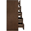 Meridian Furniture Scallop Brown Oak Veneer Chest