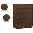 Meridian Furniture Scallop Brown Oak Veneer Chest
