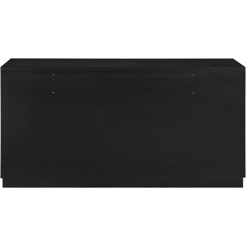 Meridian Furniture Scallop Black Oak Veneer Dresser