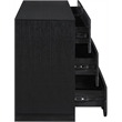 Meridian Furniture Scallop Black Oak Veneer Dresser