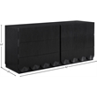 Meridian Furniture Scallop Black Oak Veneer Dresser