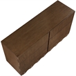 Meridian Furniture Scallop Brown Oak Veneer Dresser
