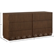 Meridian Furniture Scallop Brown Oak Veneer Dresser