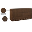 Meridian Furniture Scallop Brown Oak Veneer Dresser