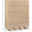 Meridian Furniture Scallop Natural Oak Veneer Chest