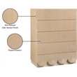 Meridian Furniture Scallop Natural Oak Veneer Chest