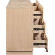 Meridian Furniture Scallop Natural Oak Veneer Dresser