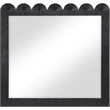 Meridian Furniture Scallop Black Oak Veneer Mirror