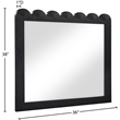 Meridian Furniture Scallop Black Oak Veneer Mirror