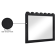 Meridian Furniture Scallop Black Oak Veneer Mirror