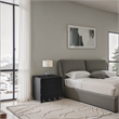 Meridian Furniture Scallop Black Oak Veneer Night Stand