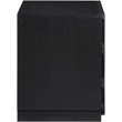 Meridian Furniture Scallop Black Oak Veneer Night Stand