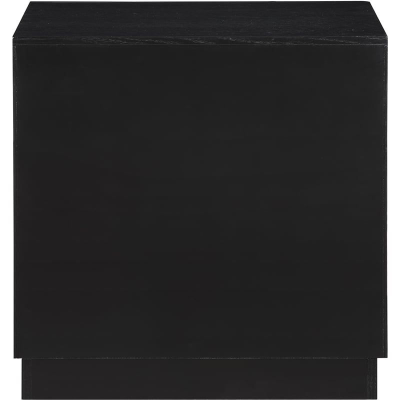 Meridian Furniture Scallop Black Oak Veneer Night Stand