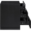 Meridian Furniture Scallop Black Oak Veneer Night Stand