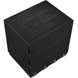 Meridian Furniture Scallop Black Oak Veneer Night Stand