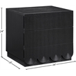 Meridian Furniture Scallop Black Oak Veneer Night Stand