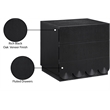 Meridian Furniture Scallop Black Oak Veneer Night Stand