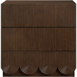 Meridian Furniture Scallop Brown Oak Veneer Night Stand
