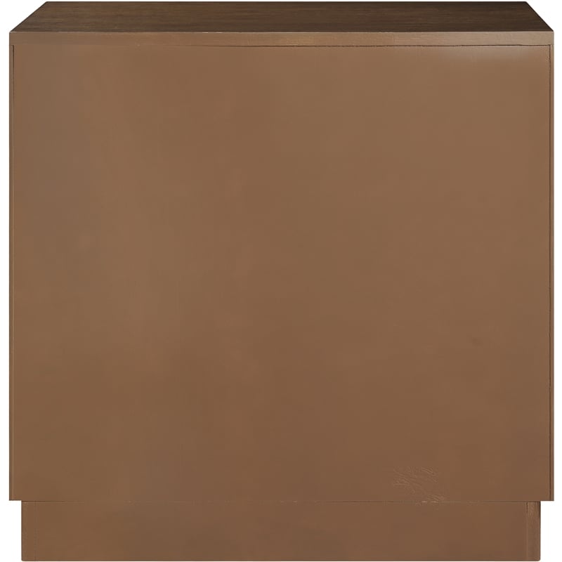 Meridian Furniture Scallop Brown Oak Veneer Night Stand