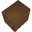 Meridian Furniture Scallop Brown Oak Veneer Night Stand