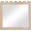 Meridian Furniture Scallop Natural Oak Veneer Mirror