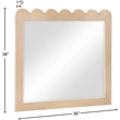 Meridian Furniture Scallop Natural Oak Veneer Mirror