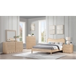 Meridian Furniture Scallop Natural Oak Veneer Mirror
