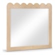Meridian Furniture Scallop Natural Oak Veneer Mirror