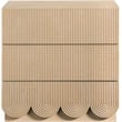 Meridian Furniture Scallop Natural Oak Veneer Night Stand