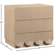 Meridian Furniture Scallop Natural Oak Veneer Night Stand