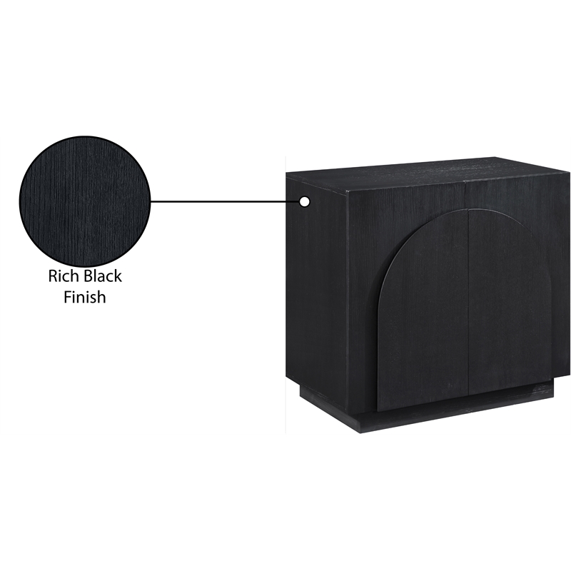 Meridian Furniture Navona Black Oak Veneer Sideboard/Buffet