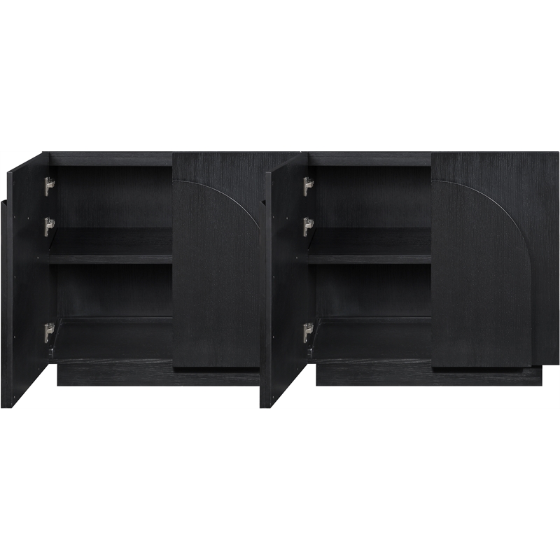 Meridian Furniture Navona Black Oak Veneer Sideboard/Buffet