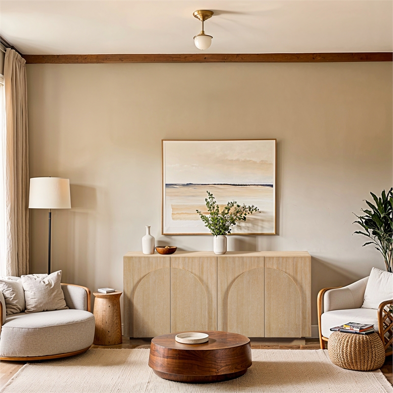 Meridian Furniture Navona Natural Oak Veneer Sideboard/Buffet