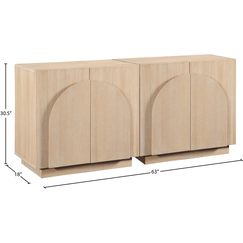 Meridian Furniture Navona Natural Oak Veneer Sideboard/Buffet