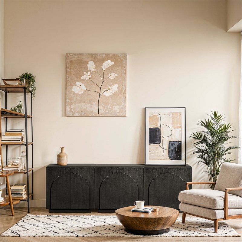 Meridian Furniture Navona Black Oak Veneer Sideboard/Buffet