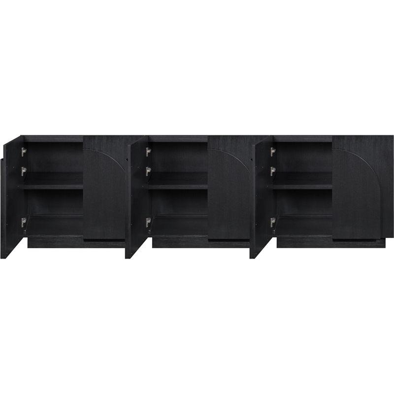 Meridian Furniture Navona Black Oak Veneer Sideboard/Buffet